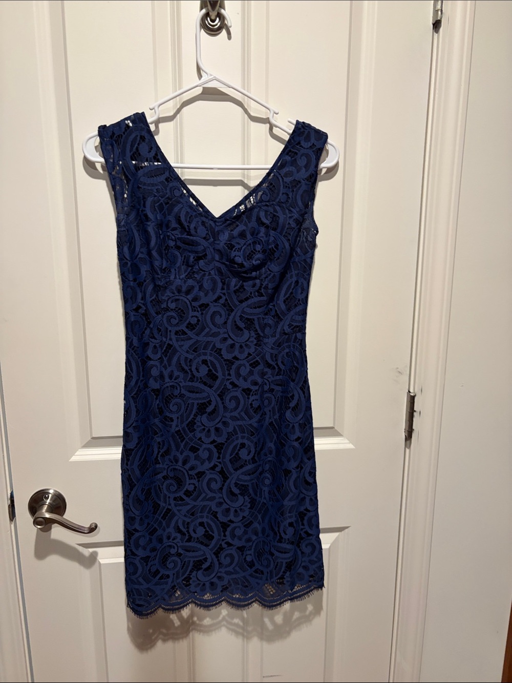Lilly Pulitzer Navy Lace V-Neck Mini Dress